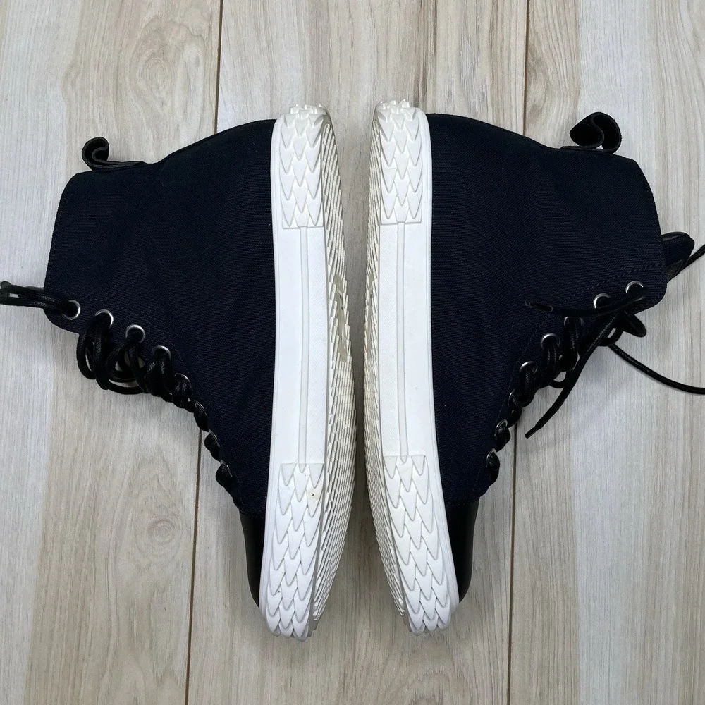 Giuseppe Zanotti Blabber High top Double Lace Mens 42 (US Size 9) Black White